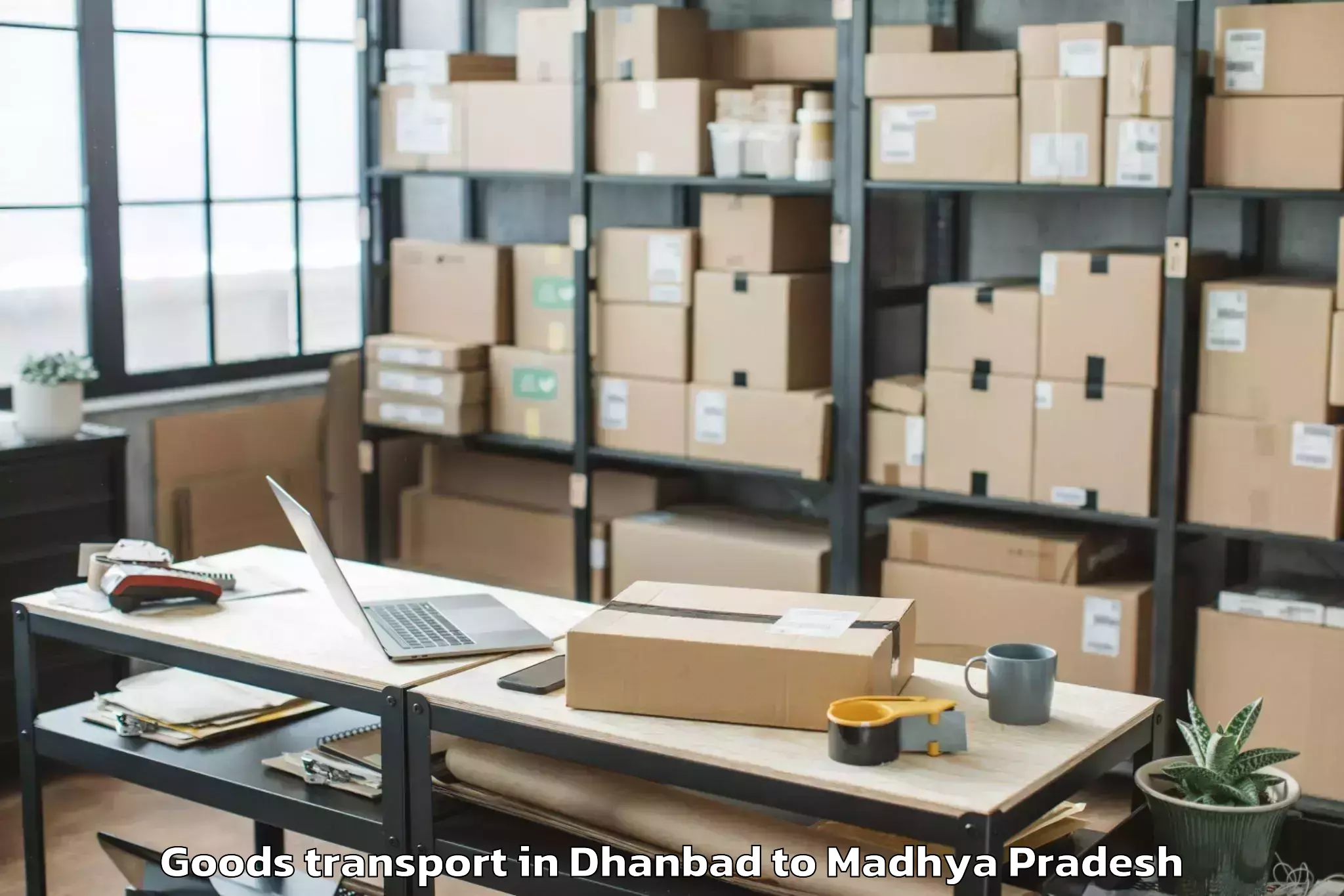 Dhanbad to Jabalpur Airport Jlr Goods Transport Booking